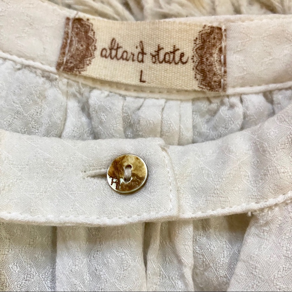 Altar’d State Embroidered Button Down Keyhole Top - Picture 6 of 7